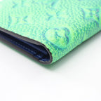 Louis Vuitton Bifold Wallet Portefeuille Brazza Monogram Taurillon Blue Vert — view 8