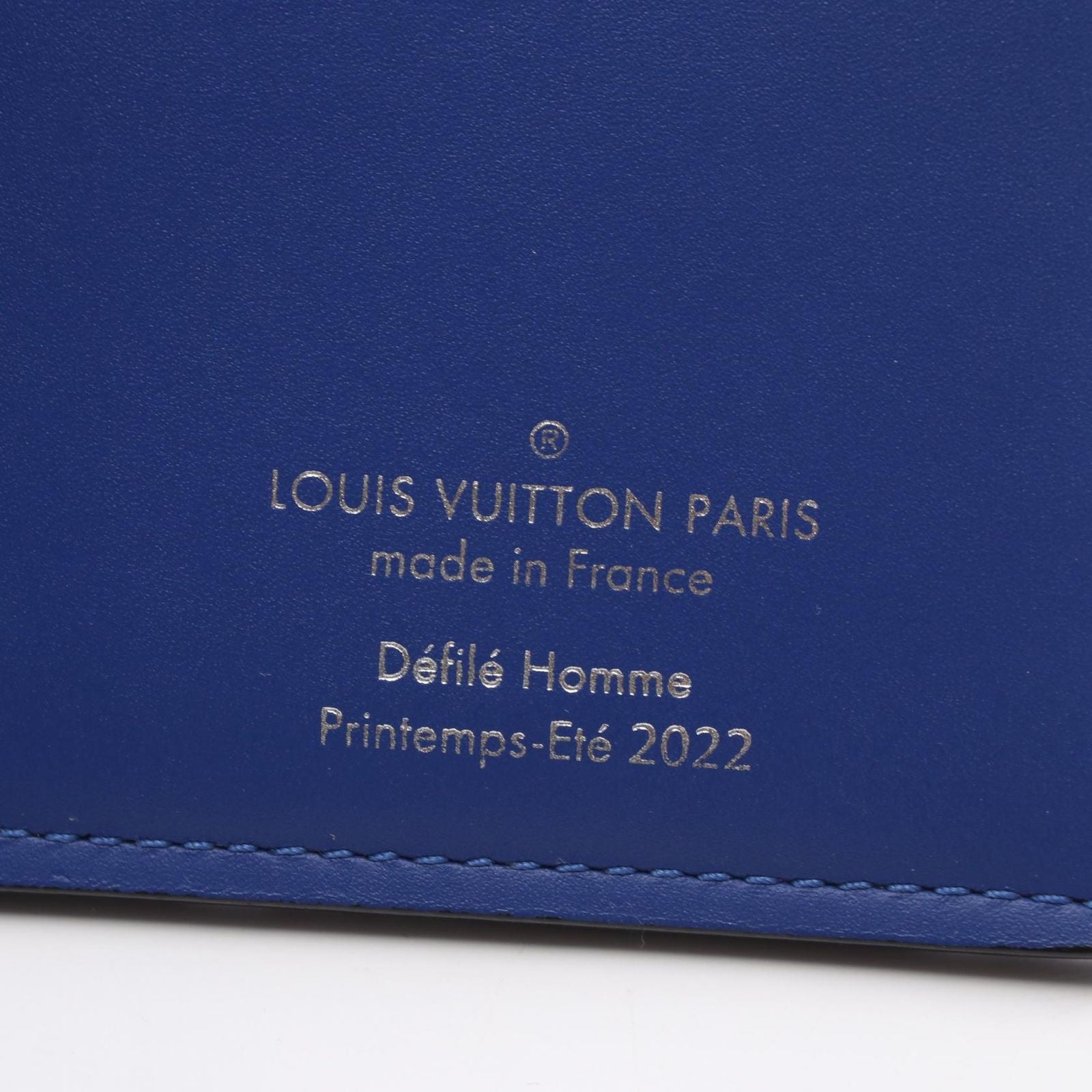 Louis Vuitton Bifold Wallet Portefeuille Brazza Monogram Taurillon Blue Vert — view 4