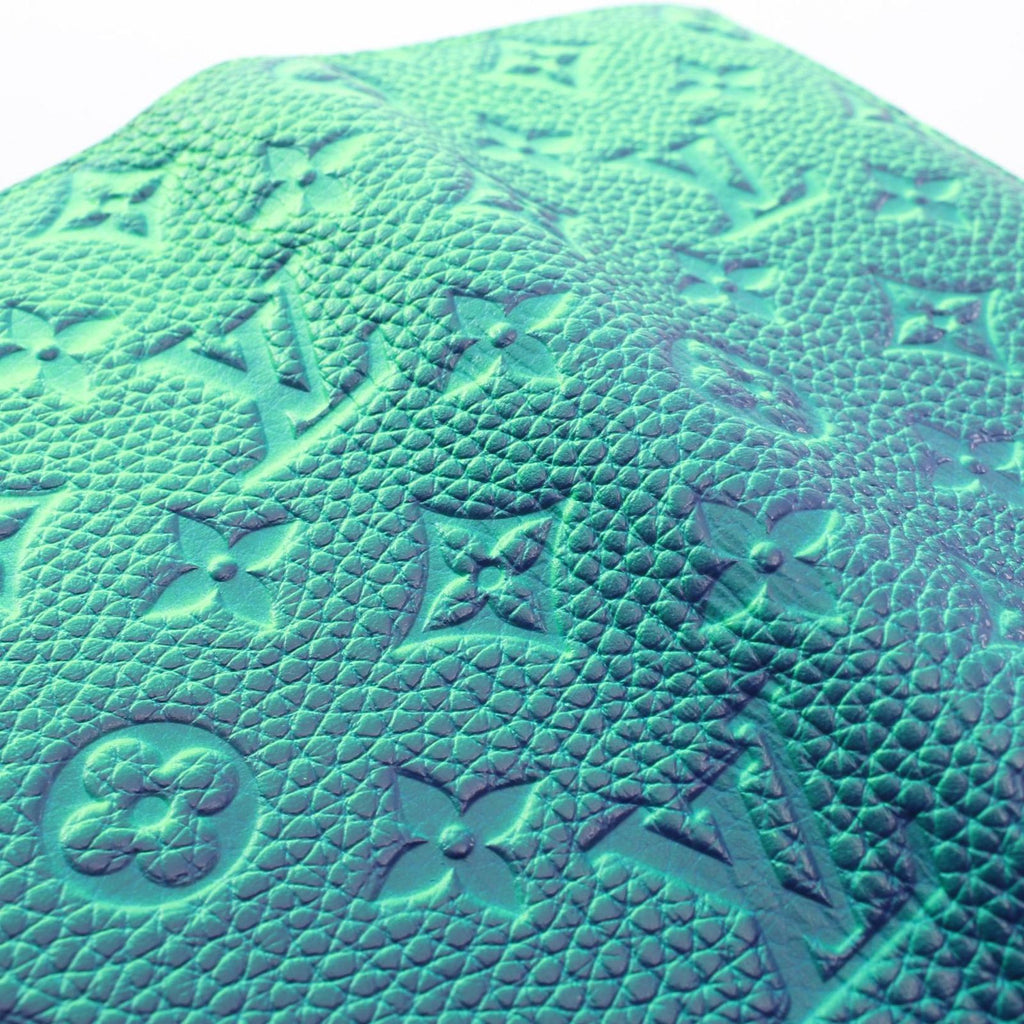 Louis Vuitton Bifold Wallet Portefeuille Brazza Monogram Taurillon Blue Vert — view 9