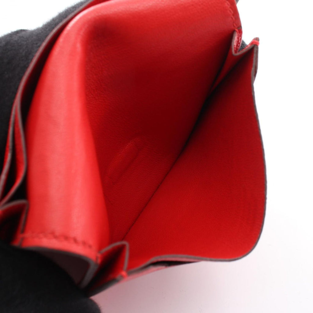 Hermes Card Case Bearn Rouge Tomato Leather — view 6