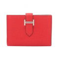 Hermes Card Case Bearn Rouge Tomato Leather