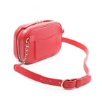 Chanel Waist Bag CC Logo Chain Red Leather — view 2