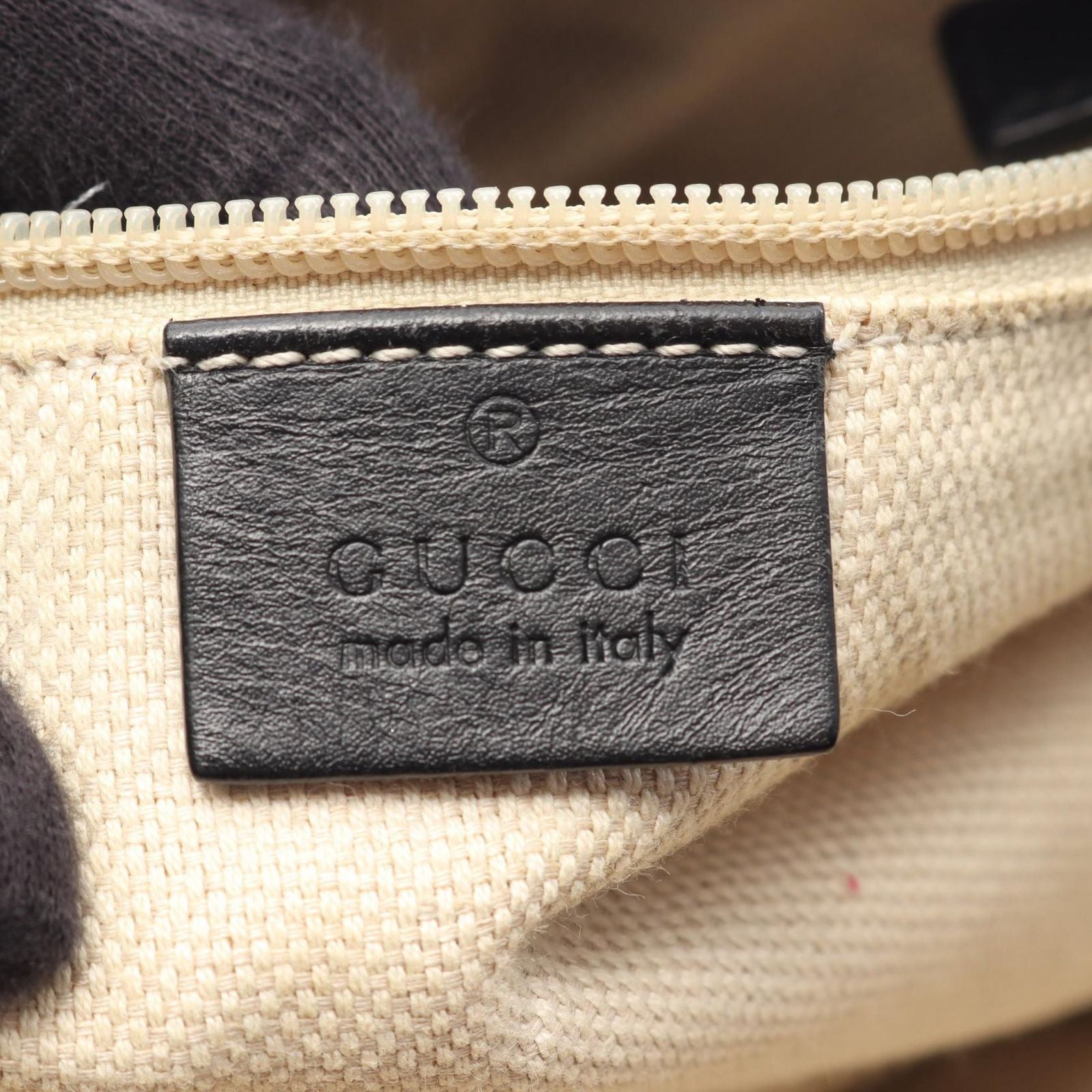Gucci Shoulder Bag Canvas Sherry Line Black — view 4