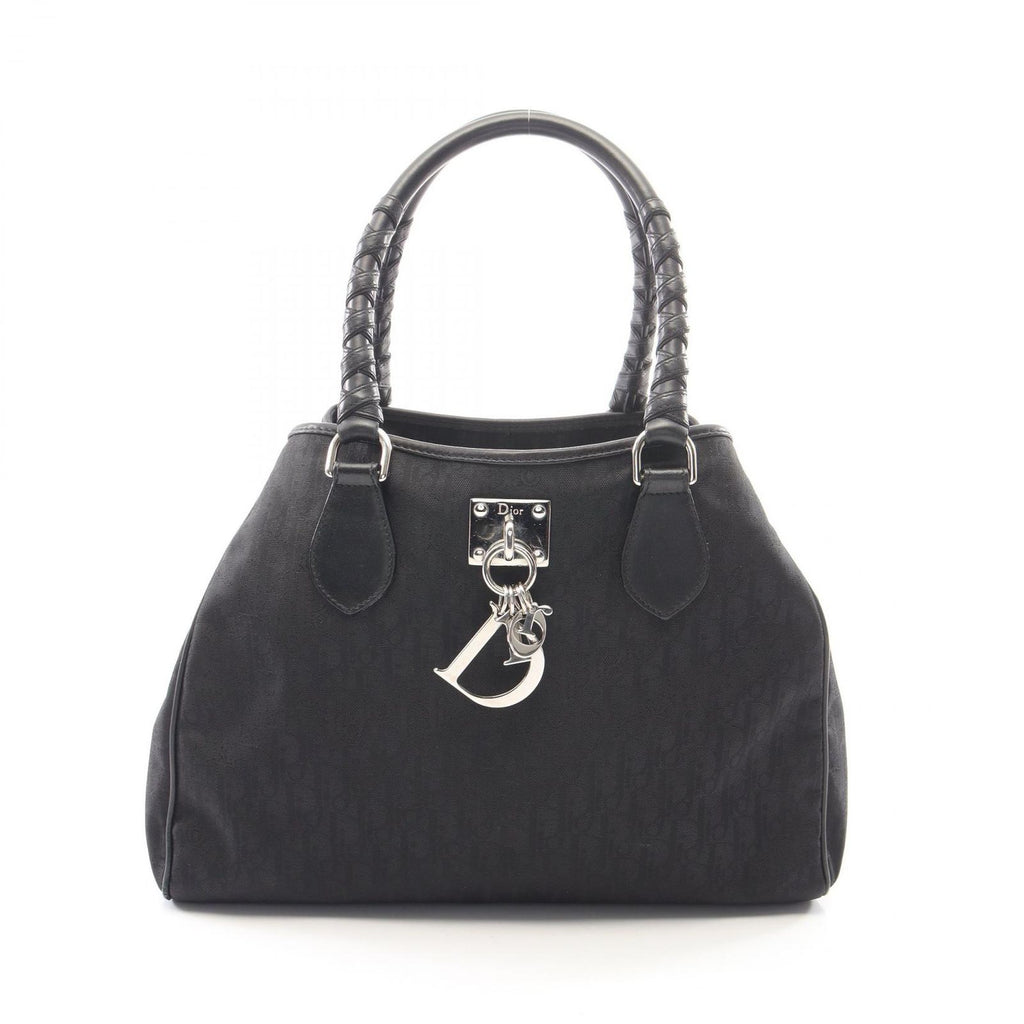 Dior Tote Oblique Trotter Black Leather Handbag