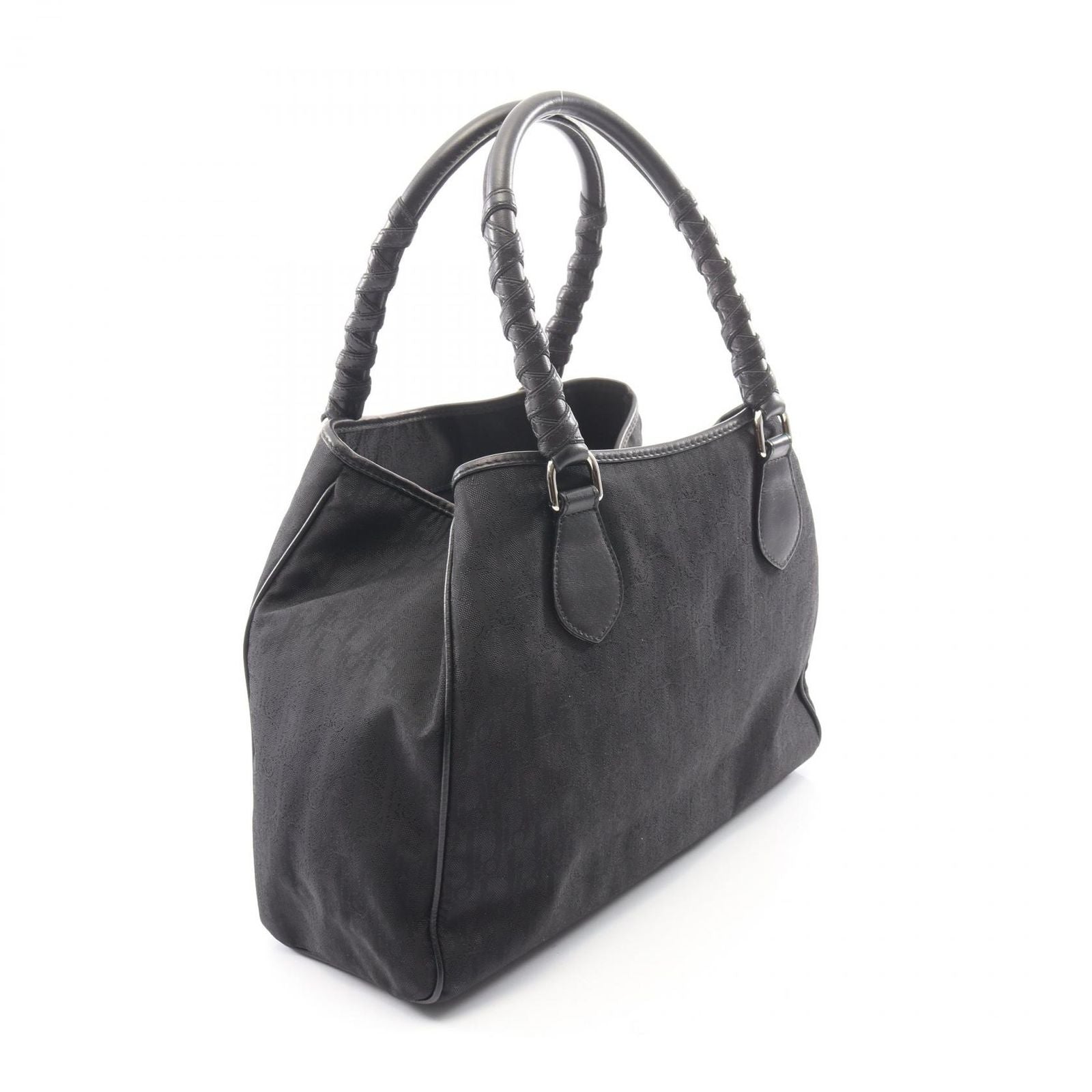 Dior Tote Oblique Trotter Black Leather Handbag — view 2