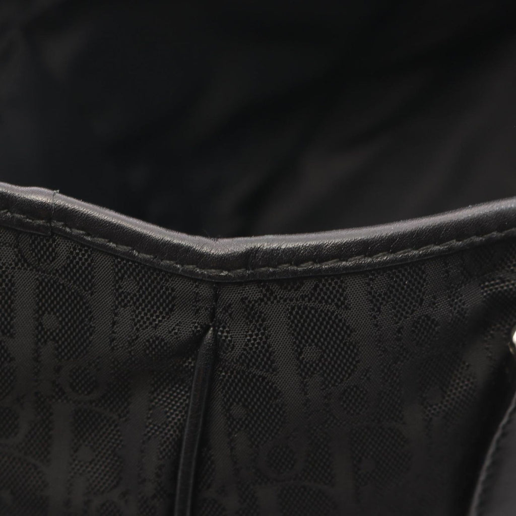 Dior Tote Oblique Trotter Black Leather Handbag — view 8