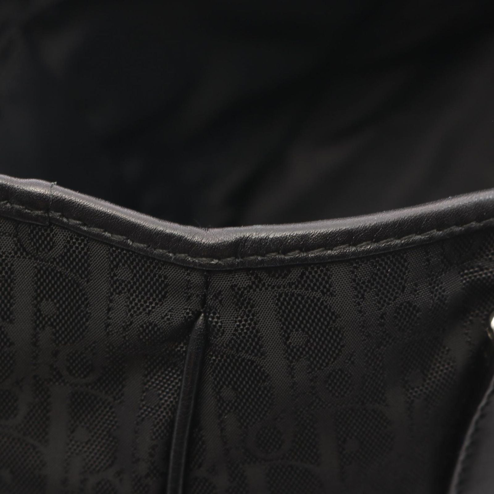 Dior Tote Oblique Trotter Black Leather Handbag — view 8