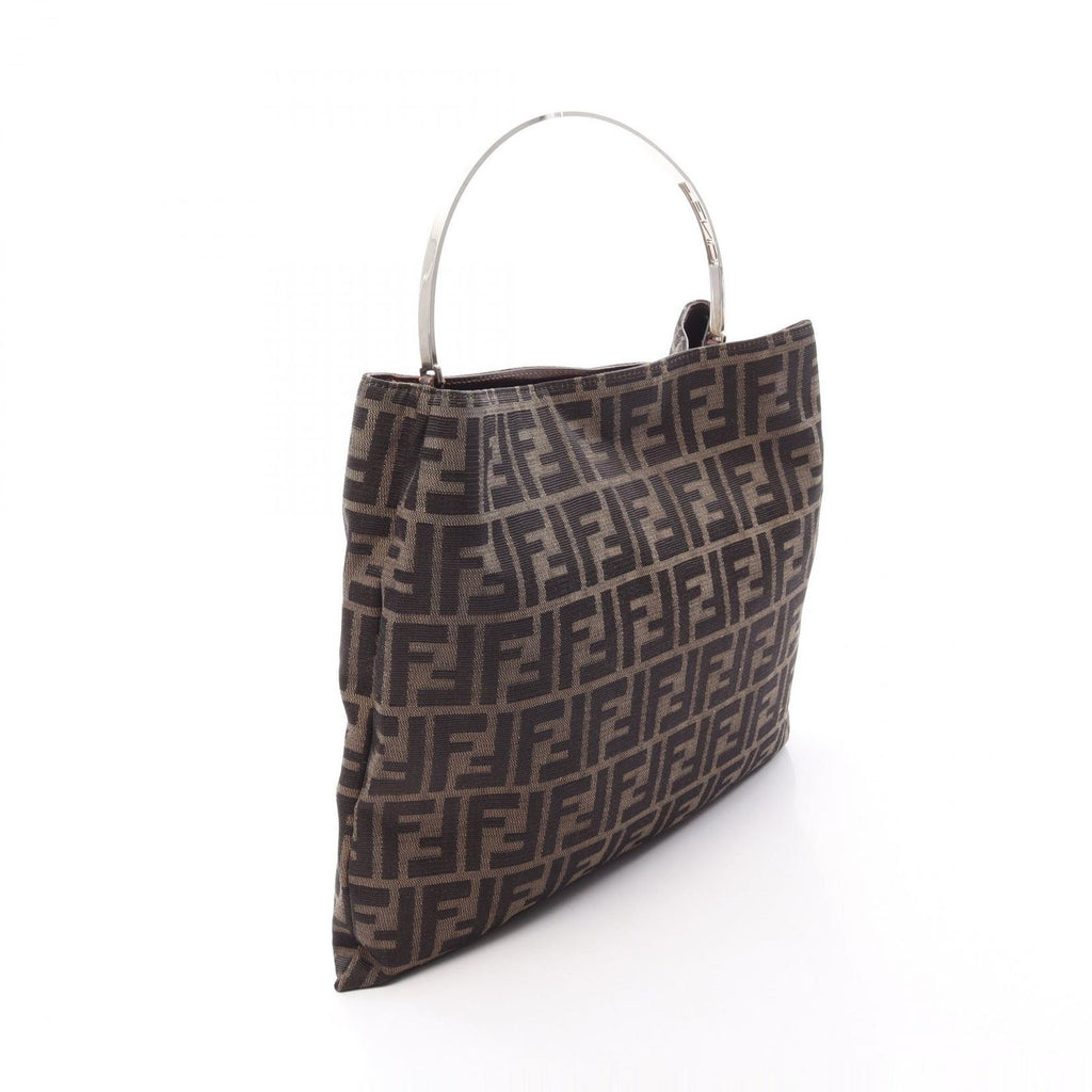 Fendi Tote Zucca Brown Canvas Leather — view 2