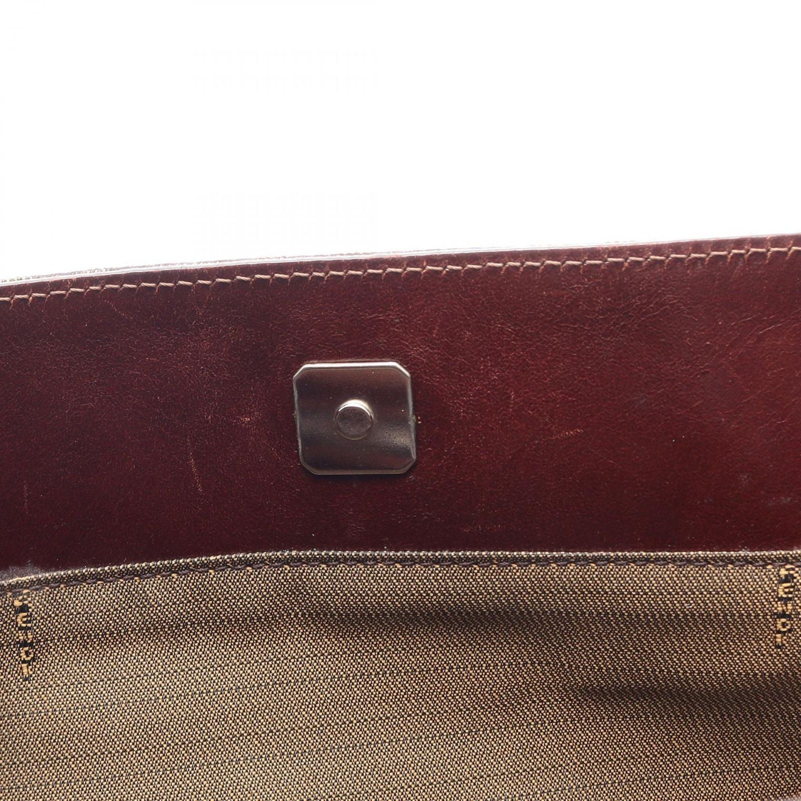 Fendi Tote Zucca Brown Canvas Leather — view 9