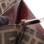 Fendi Tote Zucca Brown Canvas Leather — view 8