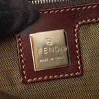 Fendi Tote Zucca Brown Canvas Leather — view 4