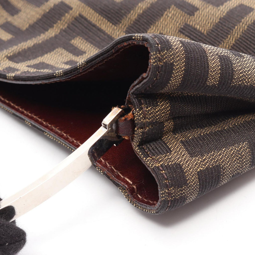 Fendi Tote Zucca Brown Canvas Leather — view 7