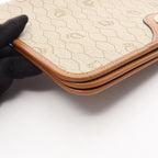 Dior Shoulder Bag Honeycomb Beige Canvas Leather Chain — view 9