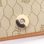 Dior Shoulder Bag Honeycomb Beige Canvas Leather Chain — view 5