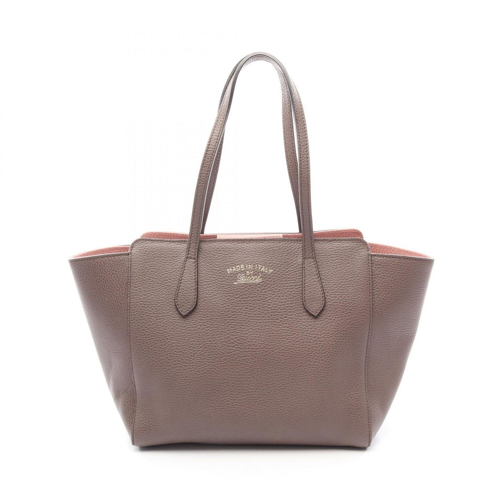 Gucci Tote Swing Gray Leather