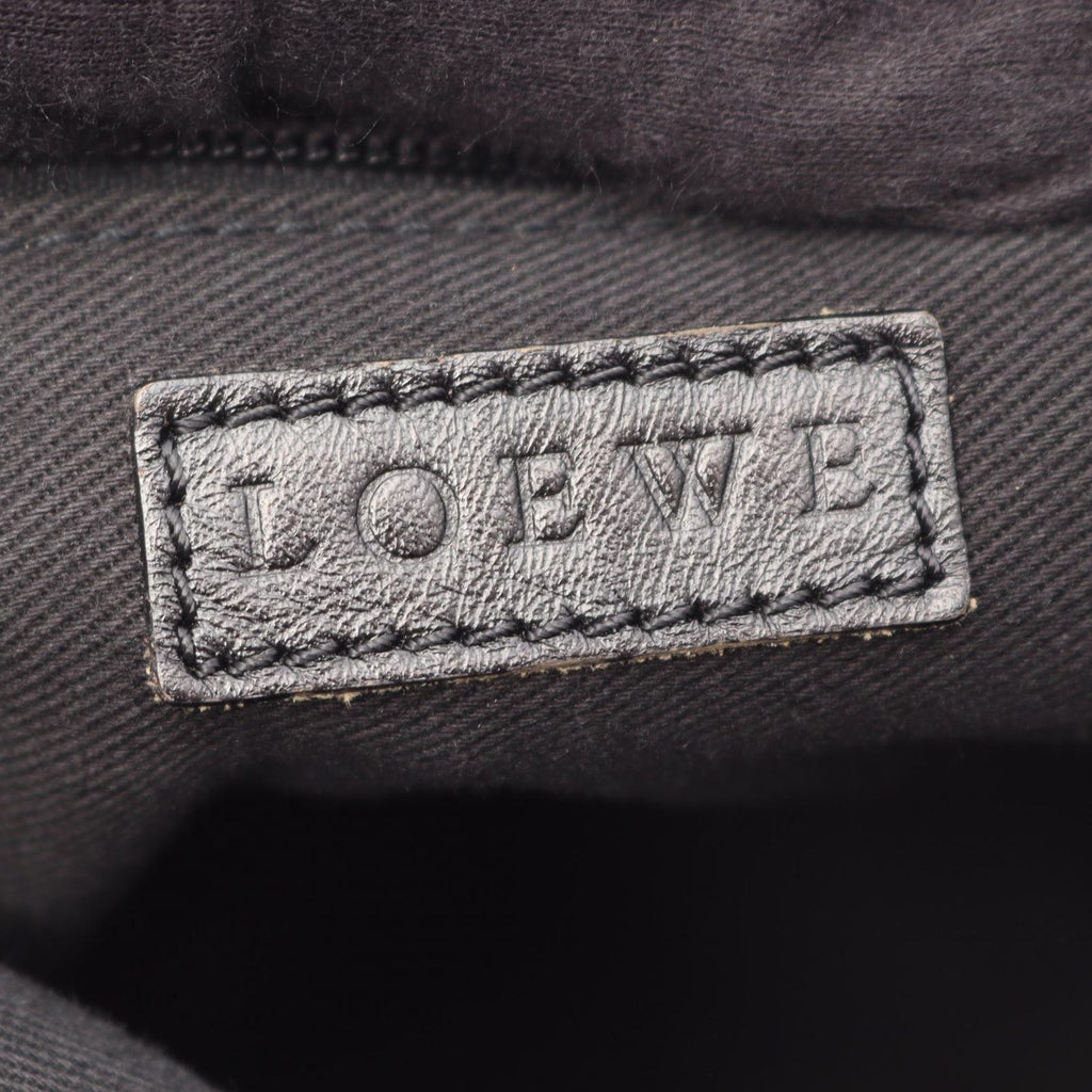 Loewe Shoulder Bag Anagram Beige Black Canvas — view 4
