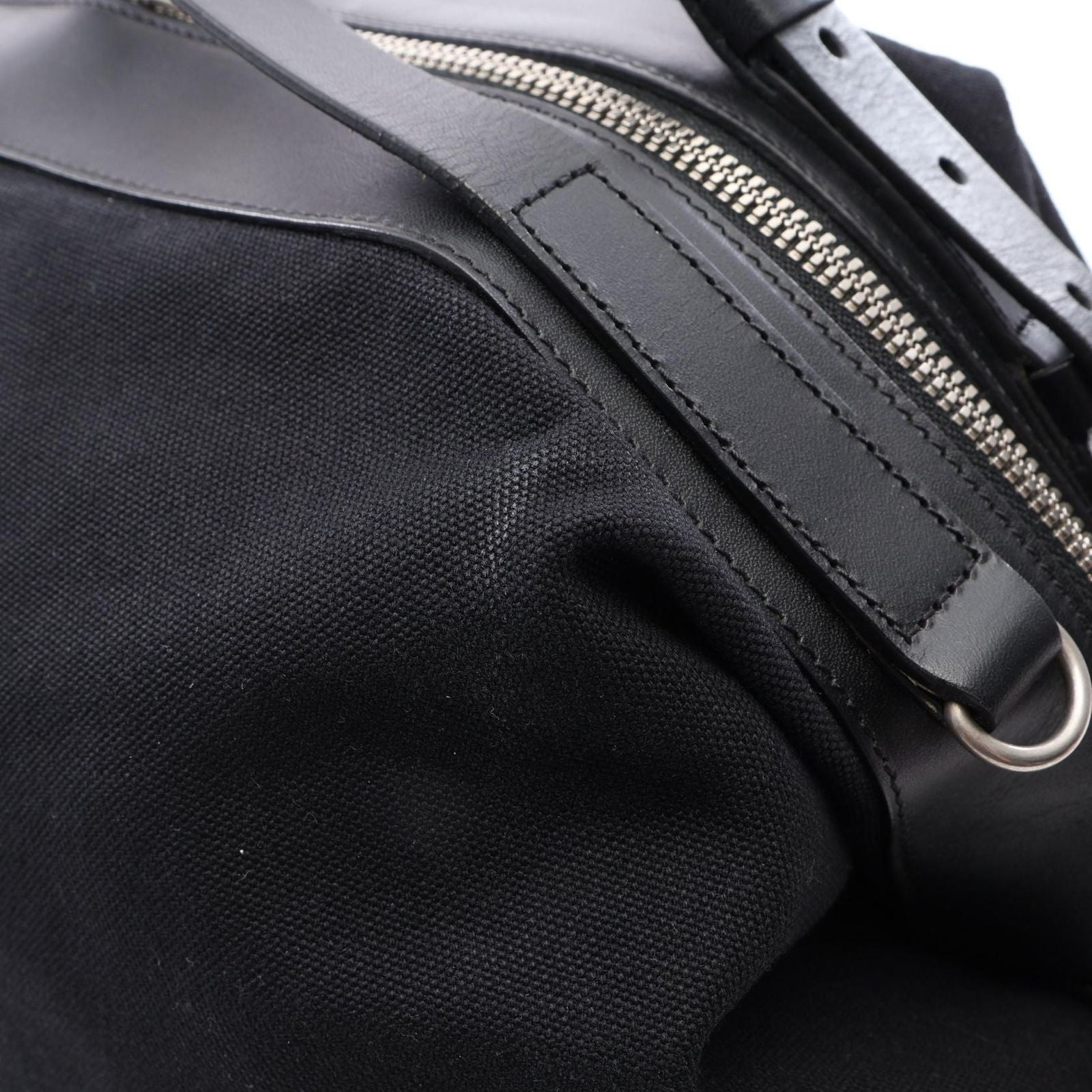 Saint Laurent Paris Shoulder Bag ID Convertible 2-Way Black Canvas Leather — view 9