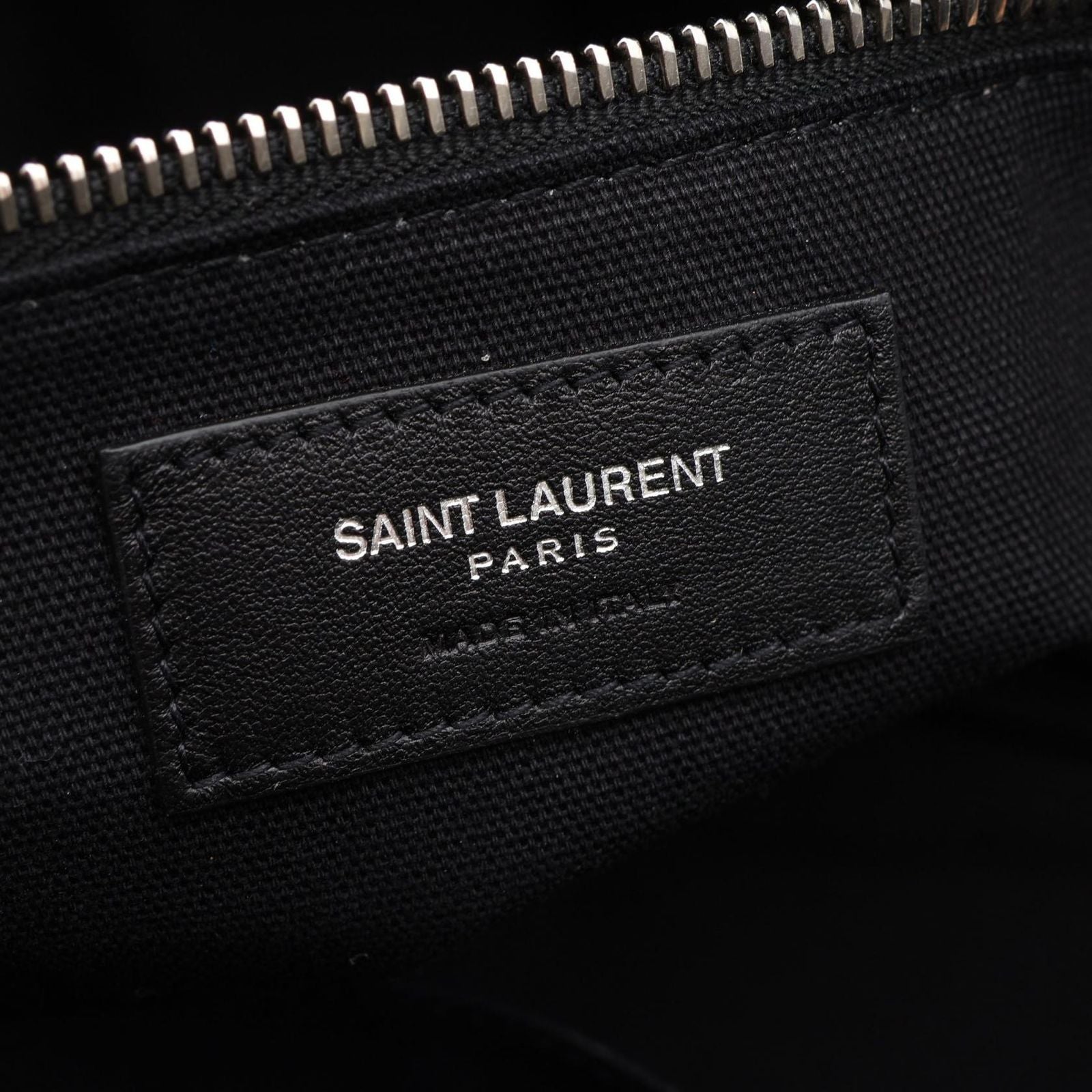 Saint Laurent Paris Shoulder Bag ID Convertible 2-Way Black Canvas Leather — view 4