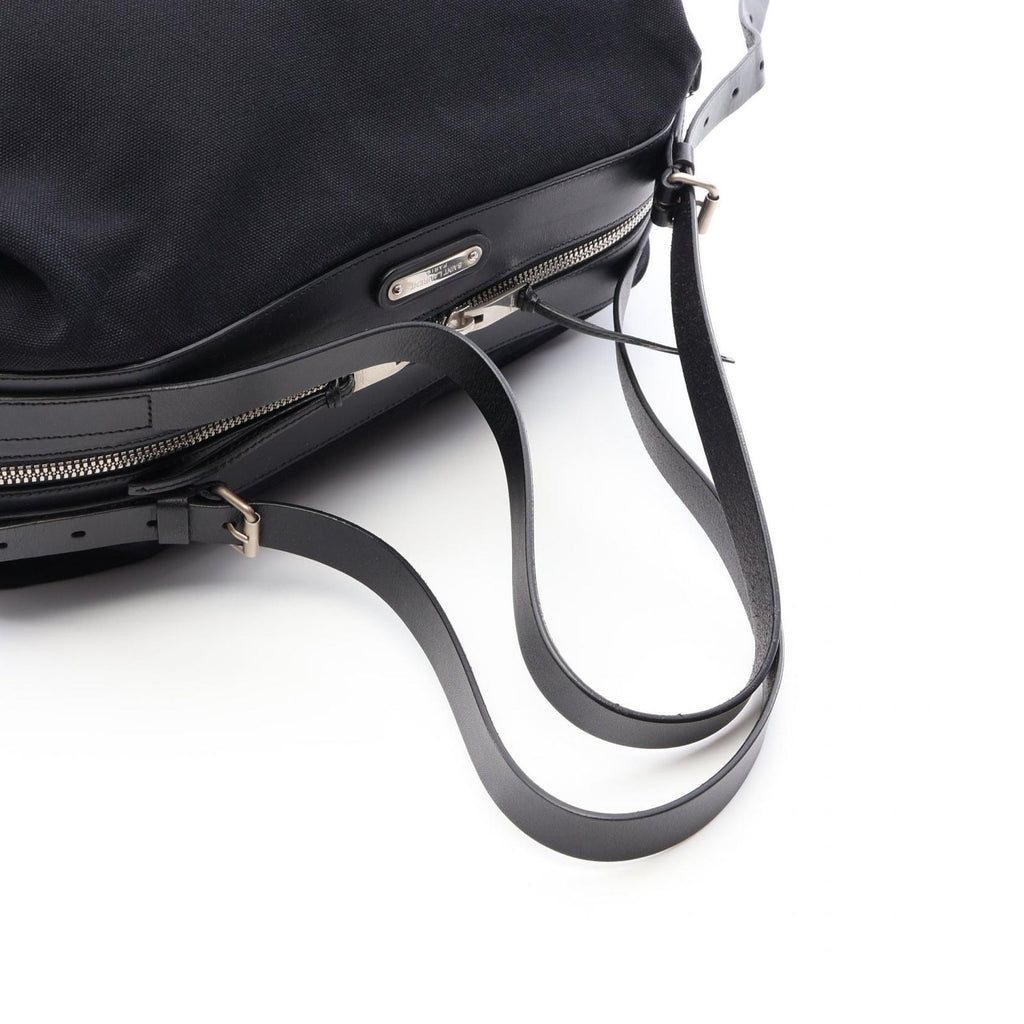 Saint Laurent Paris Shoulder Bag ID Convertible 2-Way Black Canvas Leather — view 7