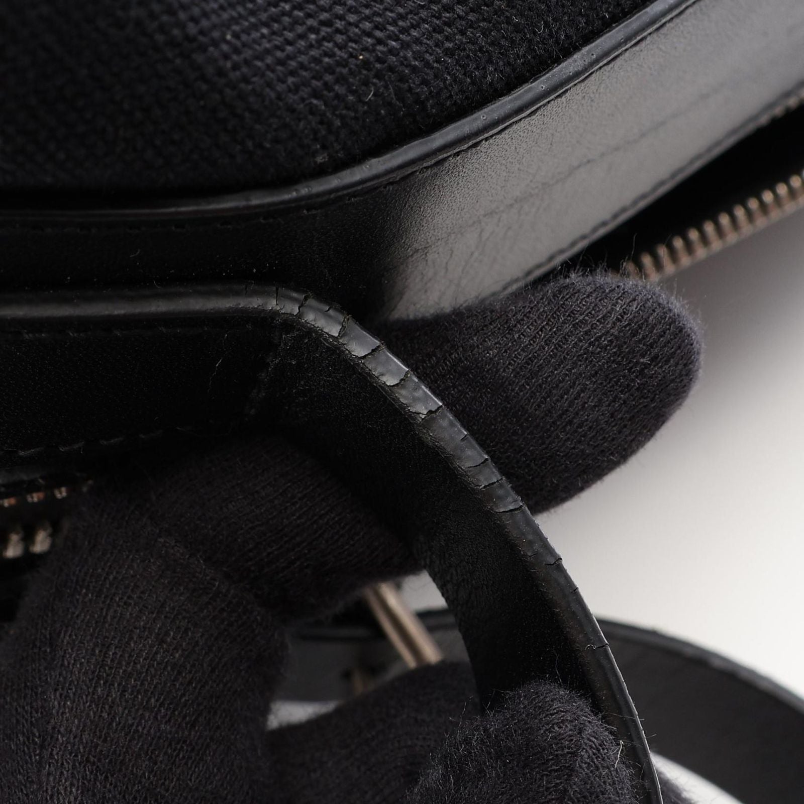 Saint Laurent Paris Shoulder Bag ID Convertible 2-Way Black Canvas Leather — view 5