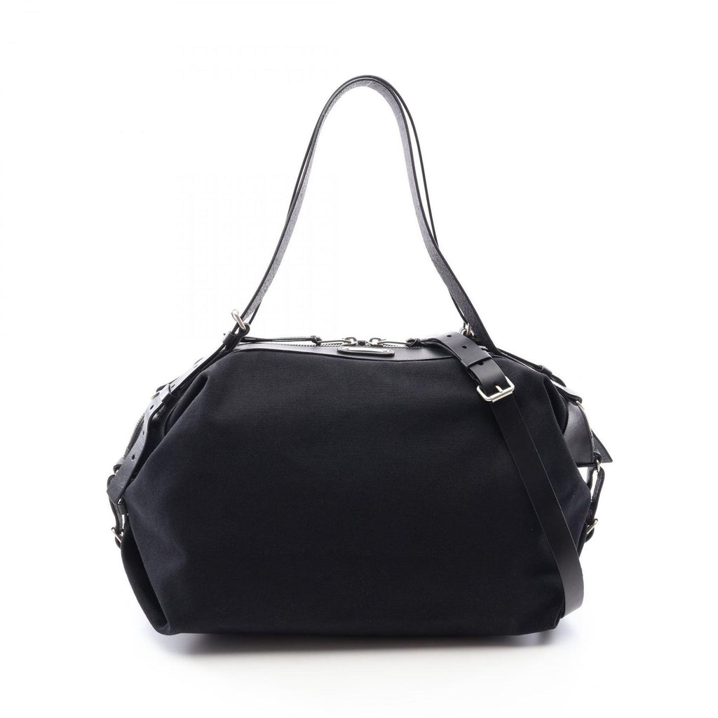 Saint Laurent Paris Shoulder Bag ID Convertible 2-Way Black Canvas Leather