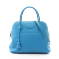 Hermes Handbag Bolide 31 Blue Zanzibar 2-Way Leather