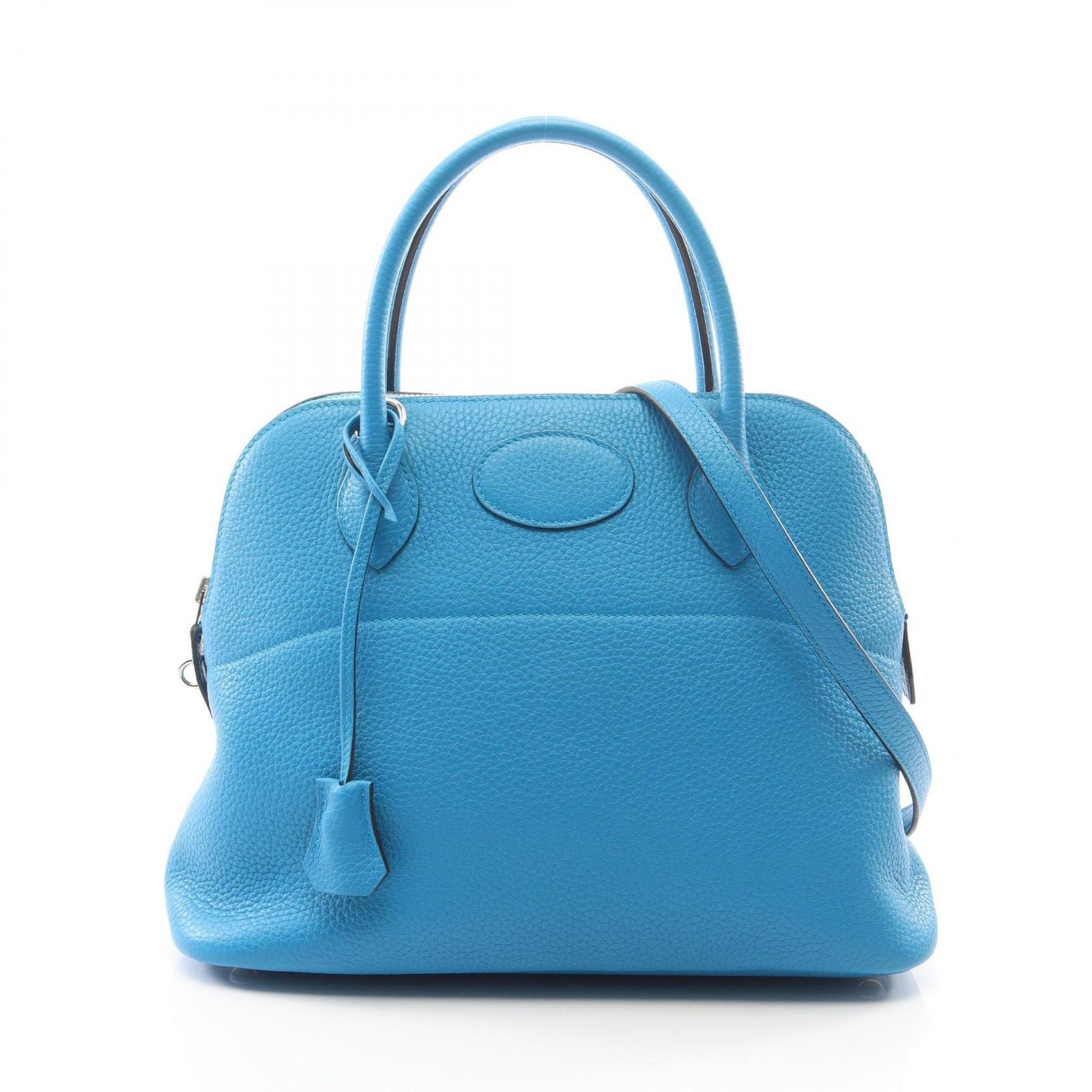 Hermes Handbag Bolide 31 Blue Zanzibar 2-Way Leather