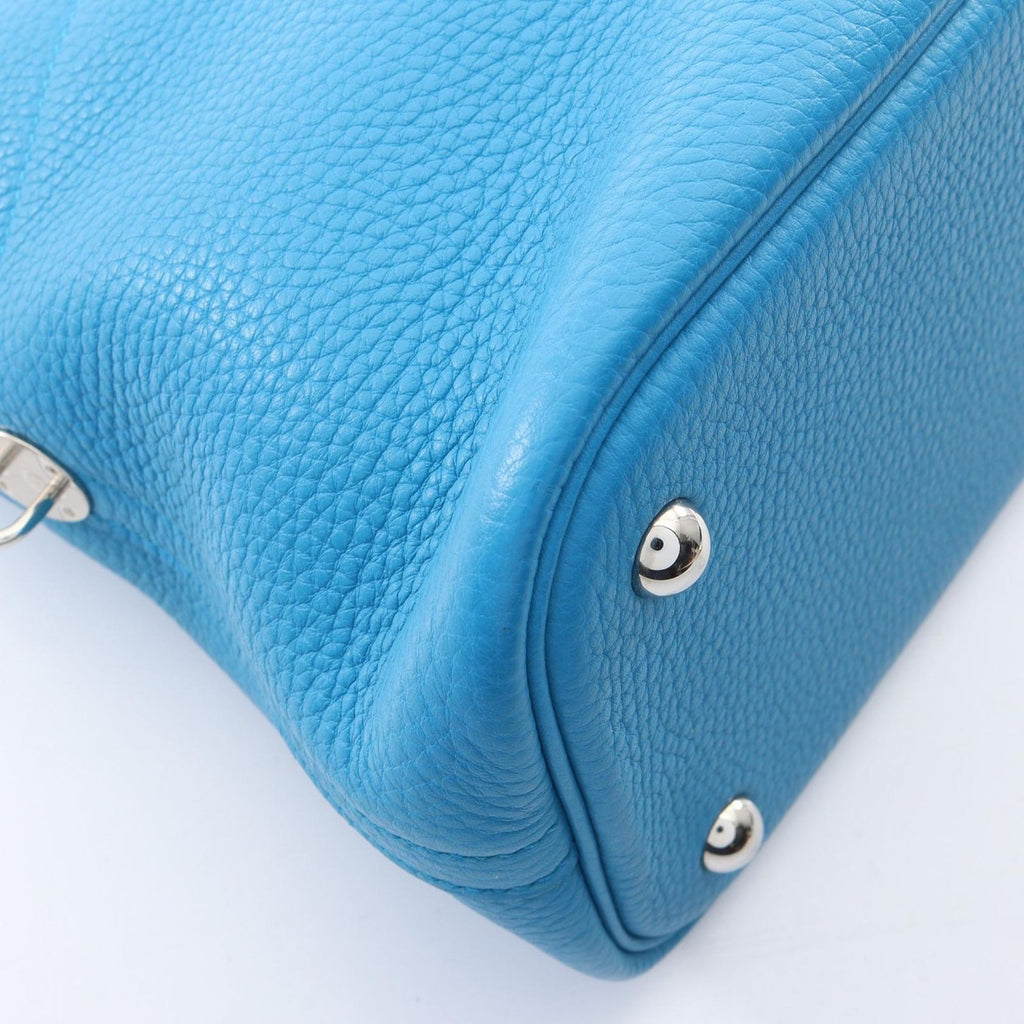 Hermes Handbag Bolide 31 Blue Zanzibar 2-Way Leather — view 6