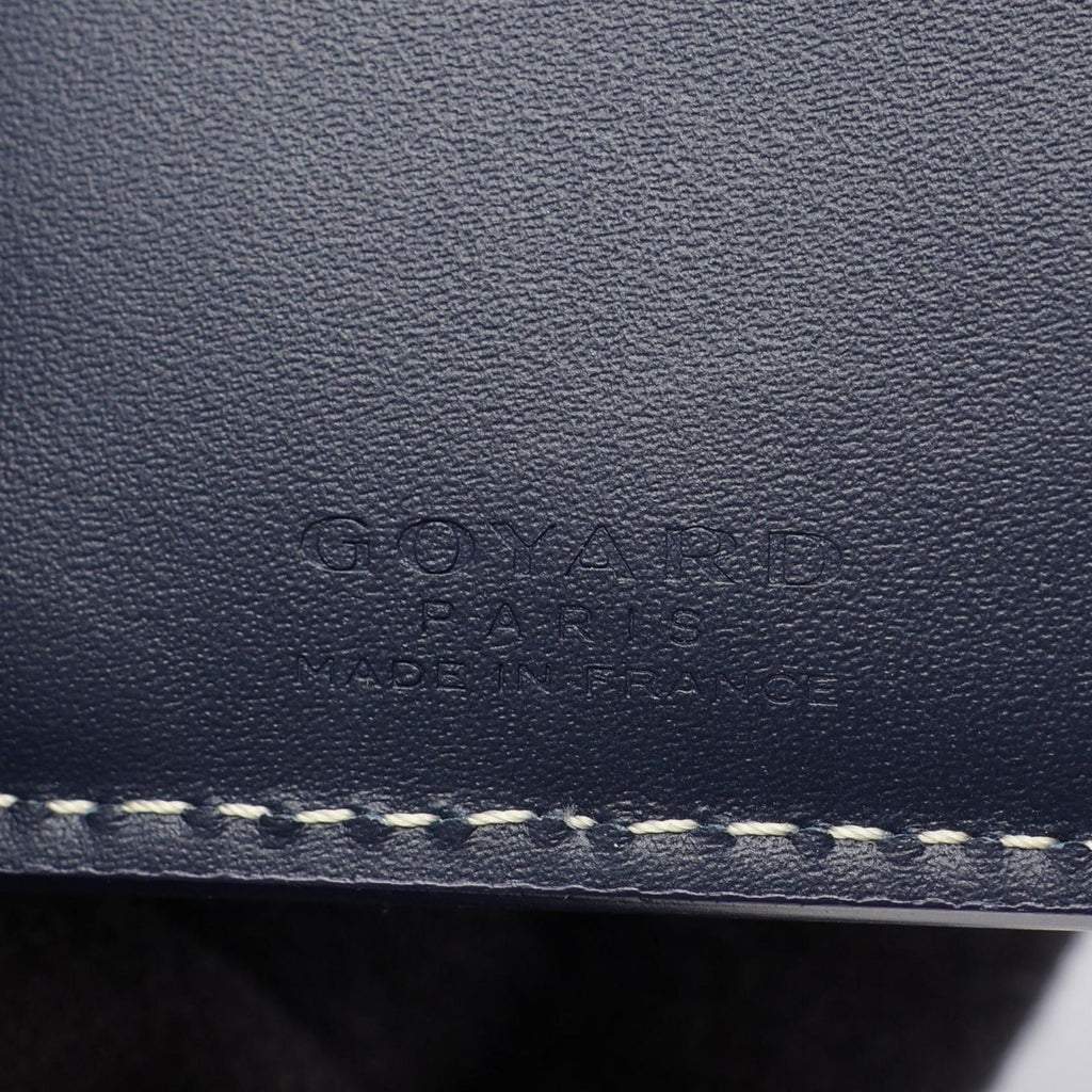 Goyard Trifold Wallet Saint Gabriel Navy Canvas Leather — view 5