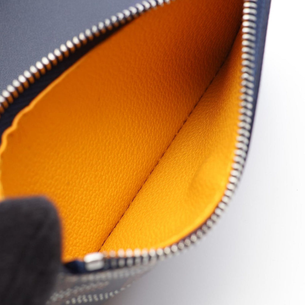 Goyard Trifold Wallet Saint Gabriel Navy Canvas Leather — view 4