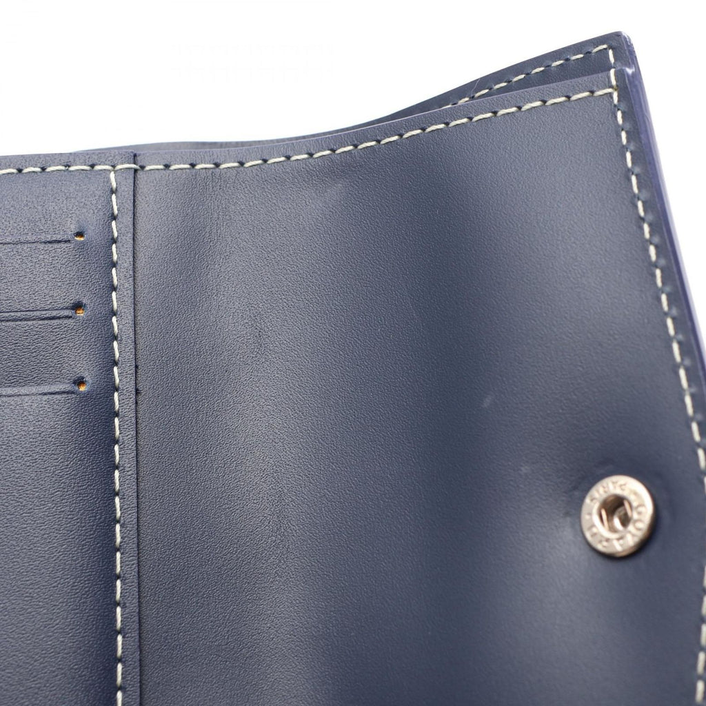Goyard Trifold Wallet Saint Gabriel Navy Canvas Leather — view 7