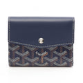Goyard Trifold Wallet Saint Gabriel Navy Canvas Leather