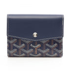 Goyard Trifold Wallet Saint Gabriel Navy Canvas Leather