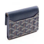 Goyard Trifold Wallet Saint Gabriel Navy Canvas Leather — view 2