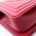 Chanel Shoulder Bag Boy Small Wine Lambskin Chain — view 9