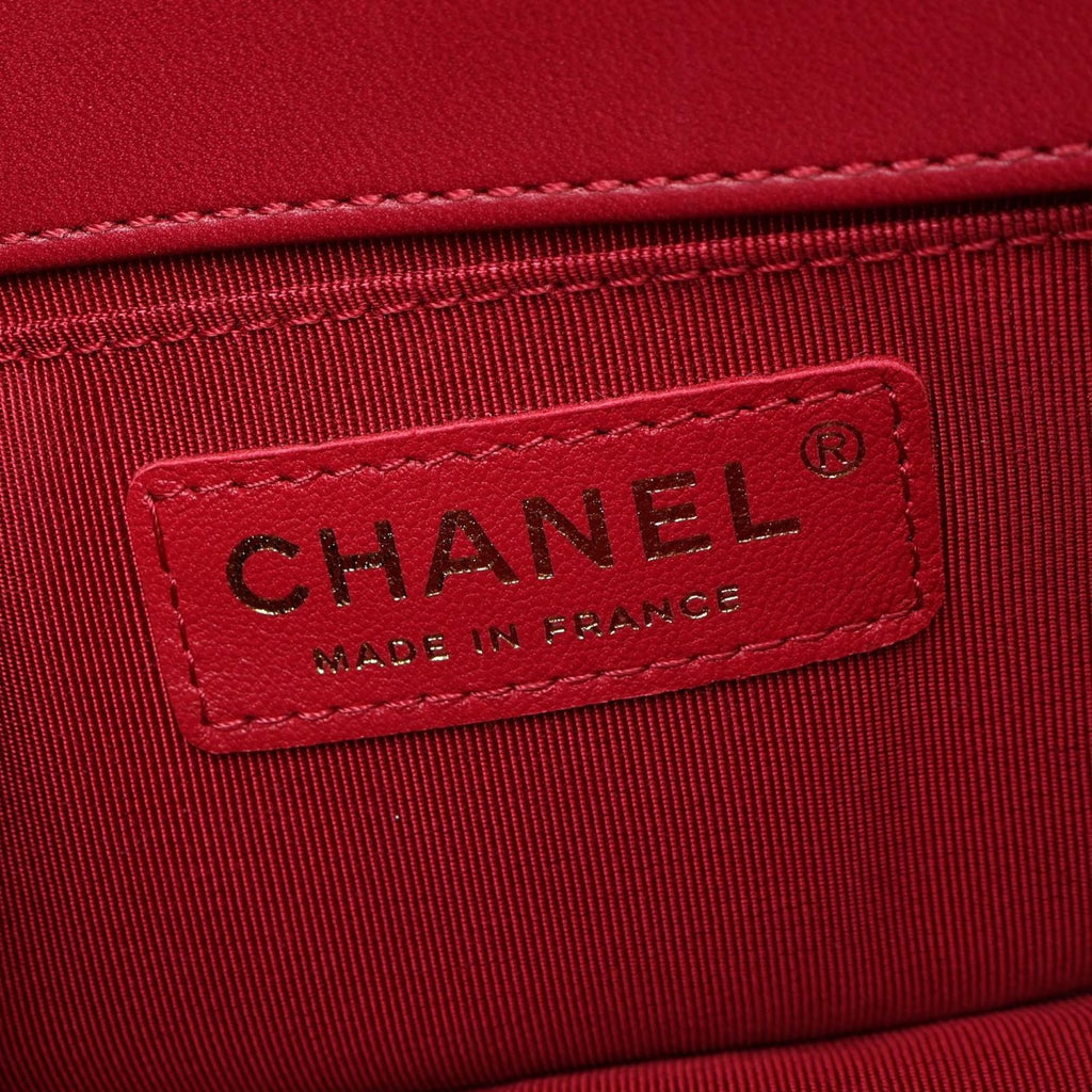 Chanel Shoulder Bag Boy Small Wine Lambskin Chain — view 4