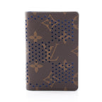 Louis Vuitton Card Case Organizer de Poche Monogram Grid Blue