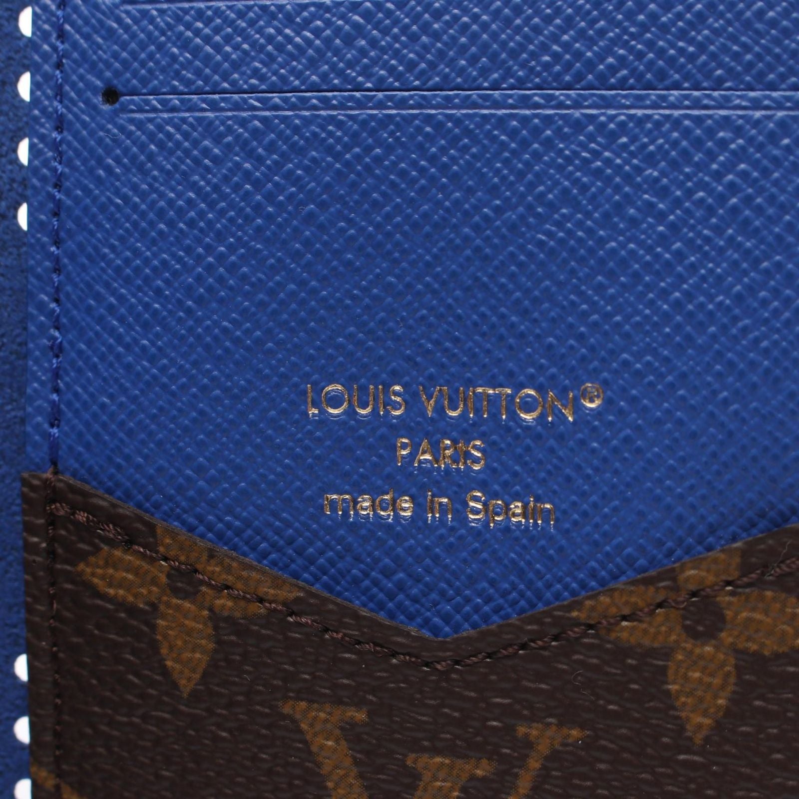Louis Vuitton Card Case Organizer de Poche Monogram Grid Blue — view 4