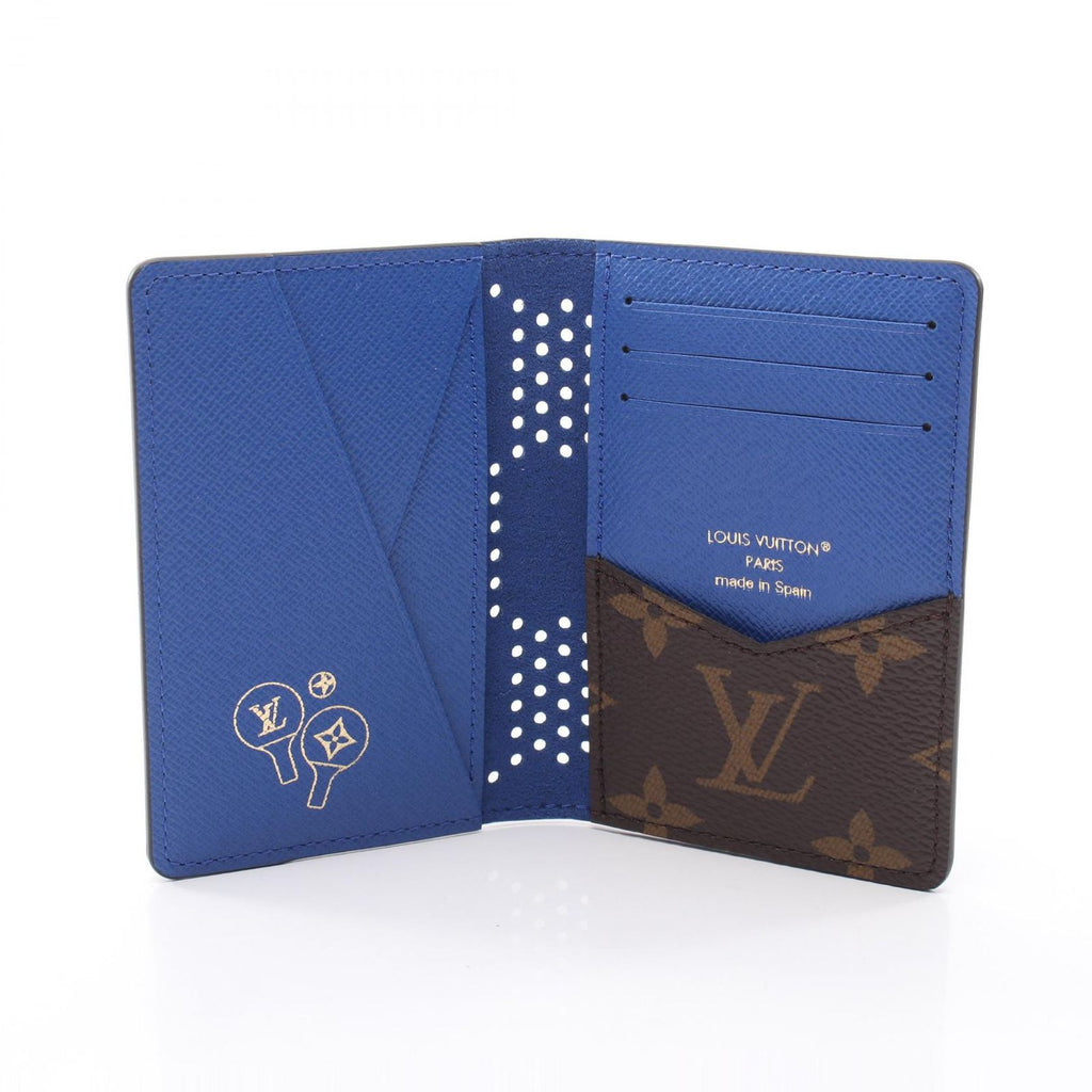 Louis Vuitton Card Case Organizer de Poche Monogram Grid Blue — view 3