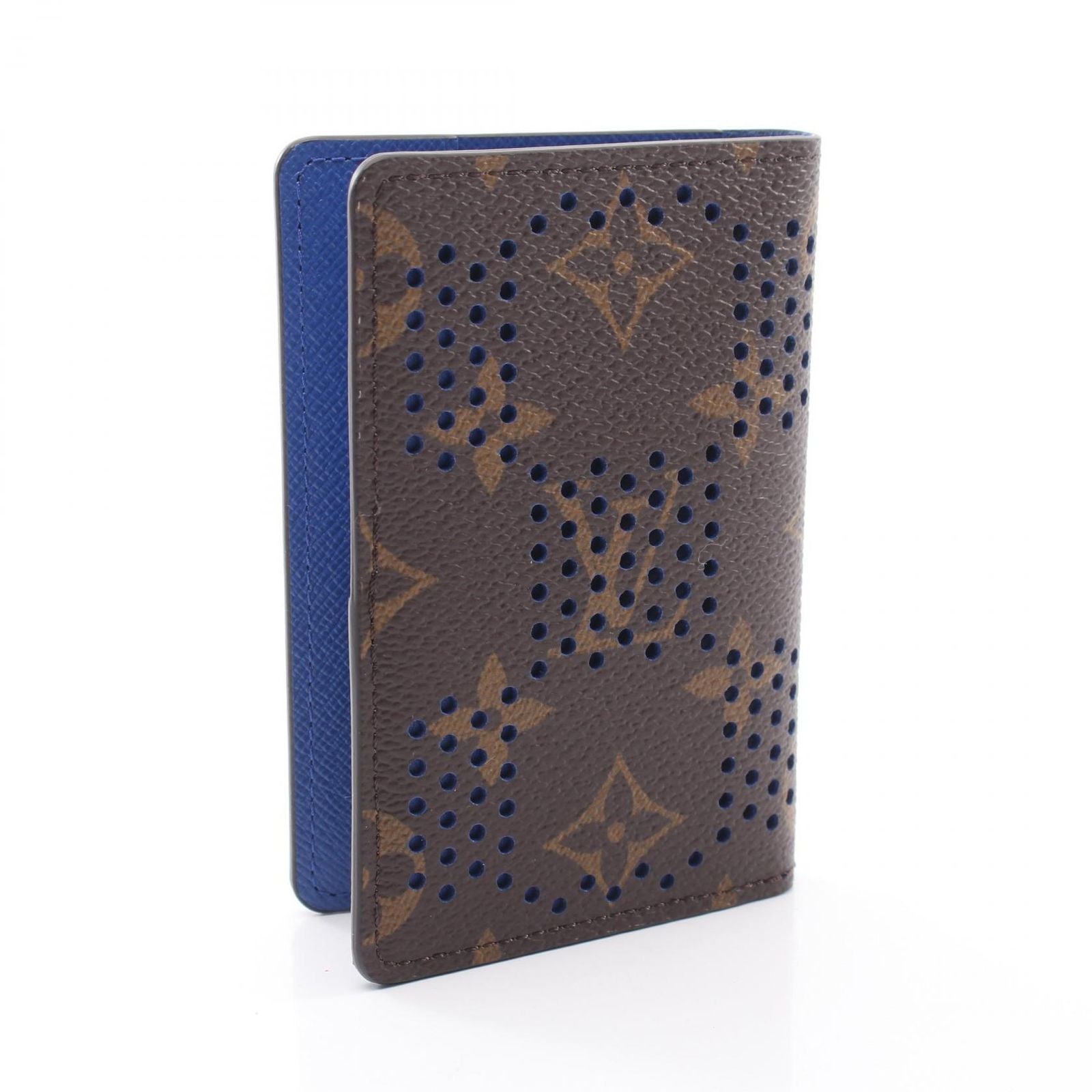 Louis Vuitton Card Case Organizer de Poche Monogram Grid Blue — view 2