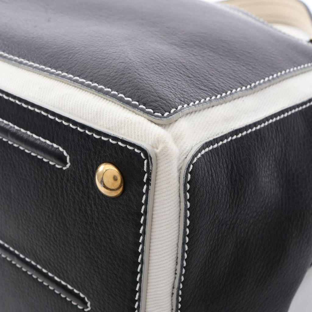 Saint Laurent Handbag Muse Two Black Leather Canvas — view 5