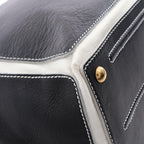Saint Laurent Handbag Muse Two Black Leather Canvas — view 6