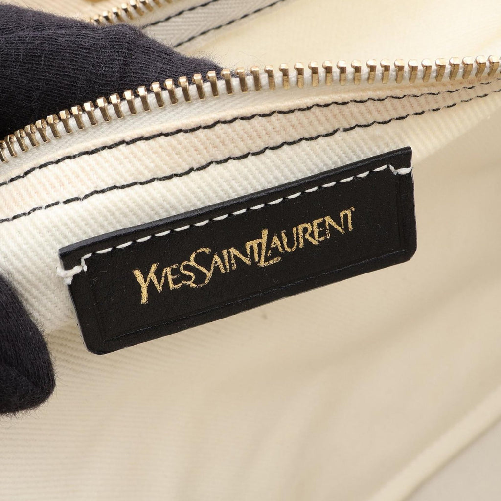 Saint Laurent Handbag Muse Two Black Leather Canvas — view 4