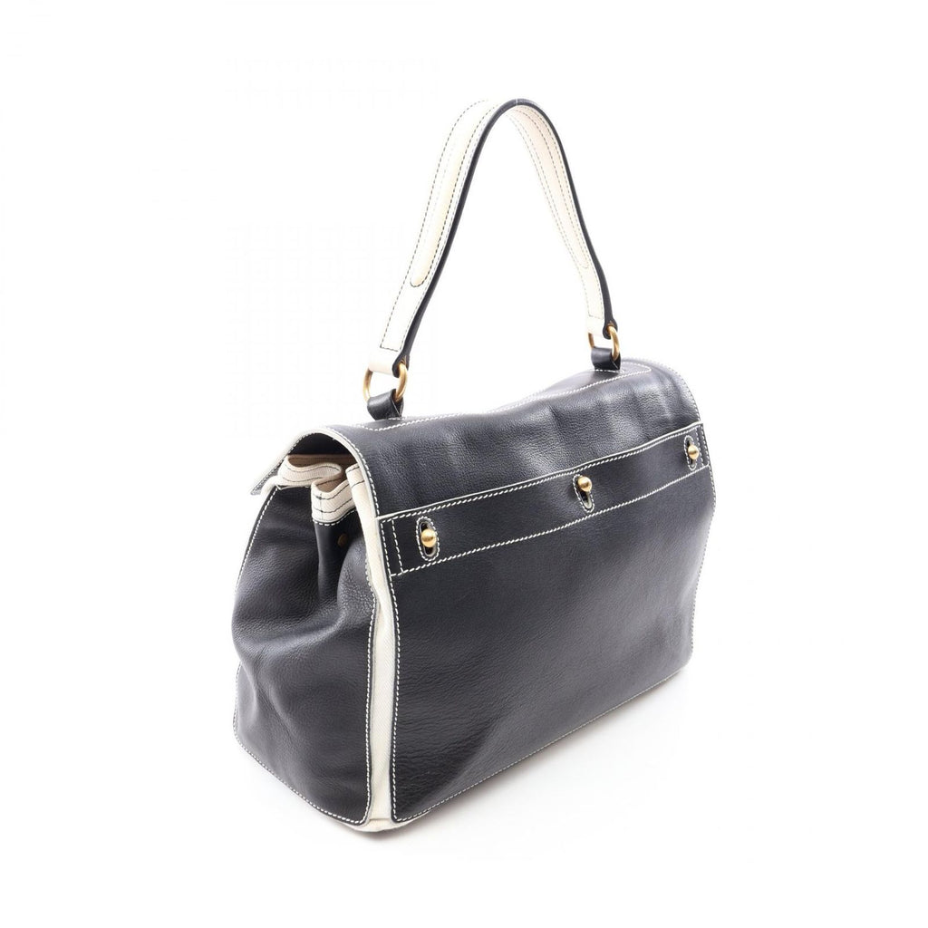 Saint Laurent Handbag Muse Two Black Leather Canvas — view 2