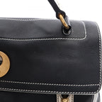 Saint Laurent Handbag Muse Two Black Leather Canvas — view 8