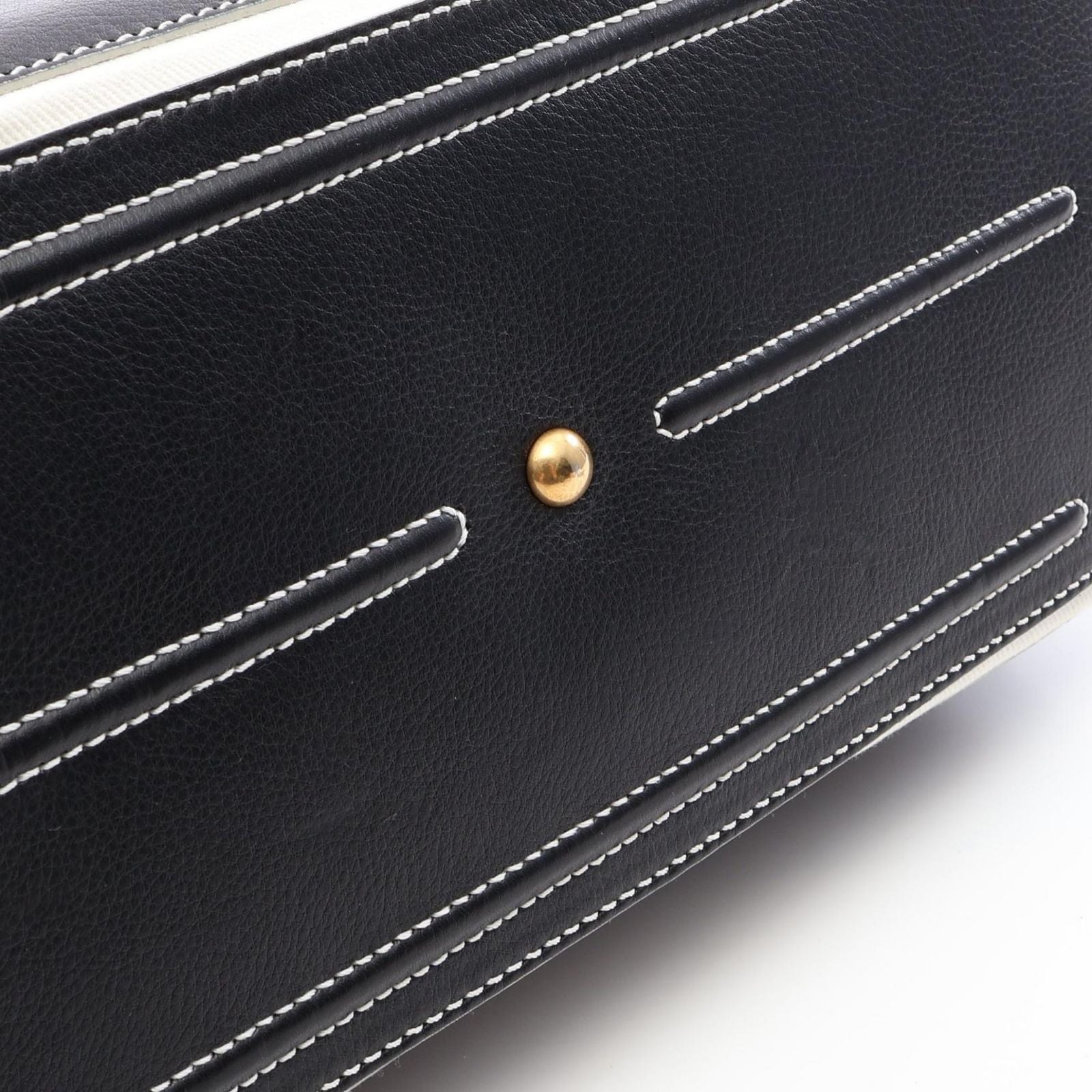 Saint Laurent Handbag Muse Two Black Leather Canvas — view 7