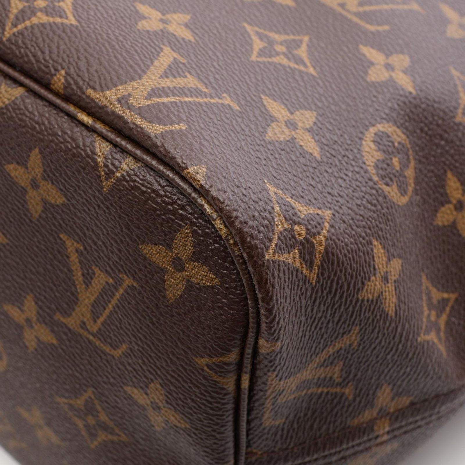 Louis Vuitton Tote Neverfull MM Monogram Rose Beige Canvas Leather — view 5