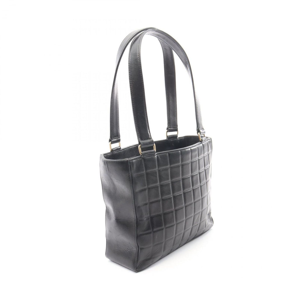Chanel Tote Choco Bar Black Lambskin Bar CC Logo — view 2