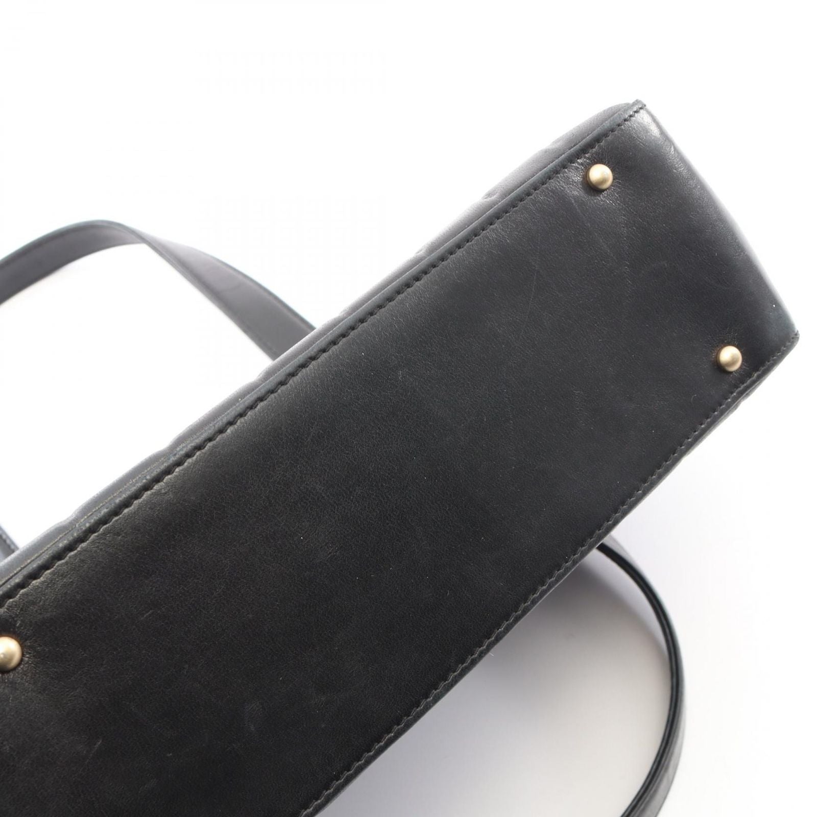 Chanel Tote Choco Bar Black Lambskin Bar CC Logo — view 8