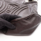 Celine Tote Triomphe Dark Brown Leather — view 7